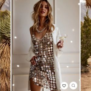Silver disco dress